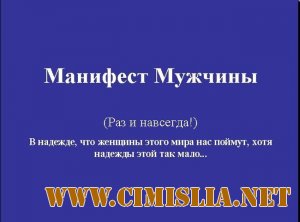 Манифест мужчины
