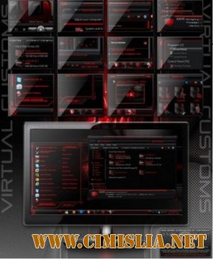 Windows 7 Themes: HUD RED Premium Theme [2011 / ENG / RUS]