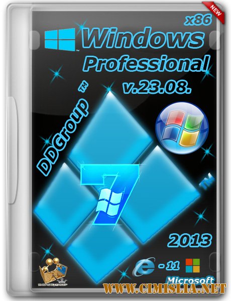 Windows 7 Pro SP1 Neon Design [v.23.08] [x86] [2013 / RUS]