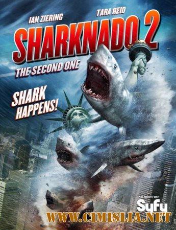 Акулий торнадо 2 / Sharknado 2: The Second One [2014 / HDRip]