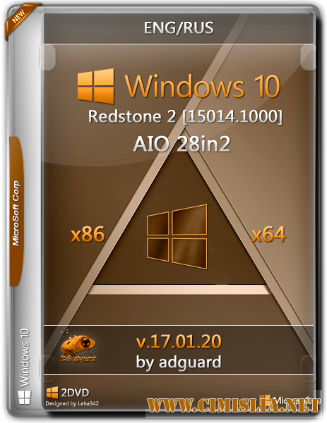 Windows 10 Redstone 2 / 15014.1000 / AIO / 28in2 [x86/x64] [2017 / ENG / RUS]